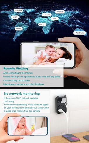 2026 Upgraded Hidden Camera Wall Outlet Camera, 2K HD Wireless Nanny Cam with 120° Wide Angle Loop Recording Motion Detection Easy Setup for Home, Pets & Office Indoor Security (White) in Saudi Arabia