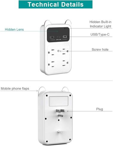 2026 Upgraded Hidden Camera Wall Outlet Camera, 2K HD Wireless Nanny Cam with 120° Wide Angle Loop Recording Motion Detection Easy Setup for Home, Pets & Office Indoor Security (White) in Saudi Arabia