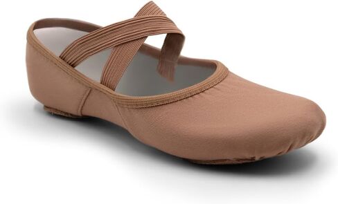 حذاء باليه نسائي من قماش Hanami من Capezio، سمرة فاتحة، 9.5M in Kuwait