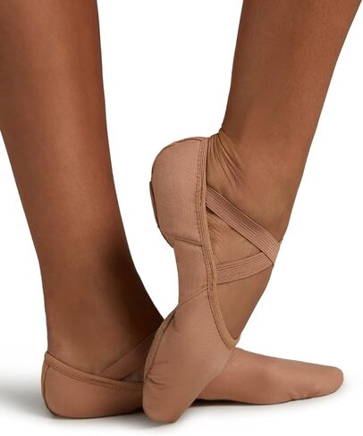 حذاء باليه نسائي من قماش Hanami من Capezio، سمرة فاتحة، 9.5M in Kuwait
