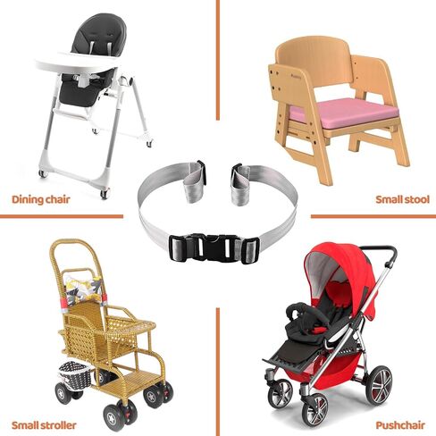 Child High Chair Straps, Adjustable Kid Safety Belt, Baby Two-Point Safety Harness for Children's Chairs, Strollers, and High Chairs in Kuwait