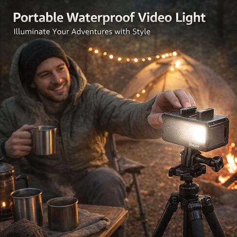 Underwater Waterproof Diving LED Video Light 30m / 98.4ft, Mini 3W Portable Fill Lamp with 3 Modes - Long Battery Life, Compatible with & Action Cameras in Kuwait