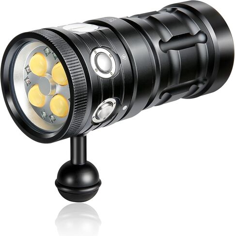 ضوء غوص Turbo SX 11000 Lumens - 328FT IP68 ضوء فيديو تحت الماء مقاوم للماء للغوص والتصوير الفوتوغرافي تحت الماء وتصوير الفيديو in Kuwait