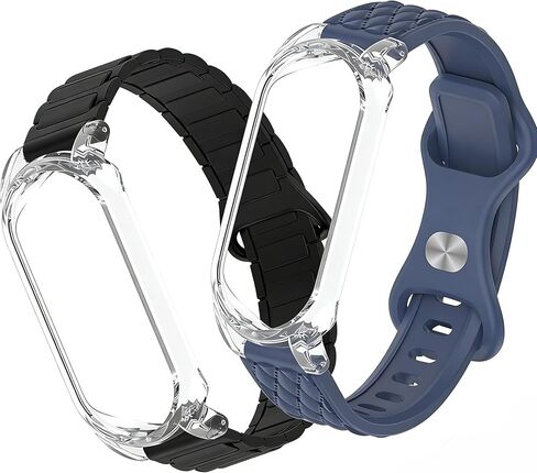 ZephyrBloom Magnetic Strap with Case for Plaud NotePin Voice Recorder, Adjustable Silicone Replacement Band for 5.9-8.7 Inch Wrist, Business & Casual Styles, Compatible with Plaud AI Accessories in Saudi Arabia