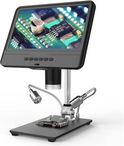 Microscope Electronics Microscope kit 8.5 Inch LCD Digital Microscopes for Adults 5X-1200X Coin Magnifier with Lights Microscopes in Saudi Arabia