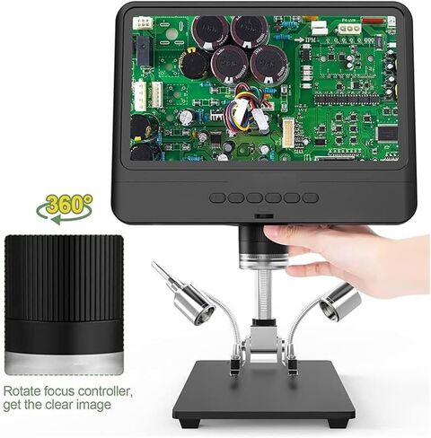 Microscope Electronics Microscope kit 8.5 Inch LCD Digital Microscopes for Adults 5X-1200X Coin Magnifier with Lights Microscopes in Saudi Arabia