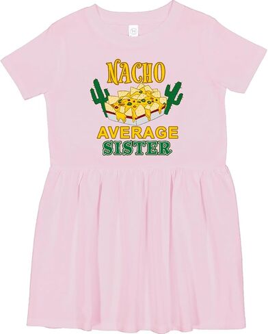 inktastic Nacho Average Sister Toddler Dress in Kuwait