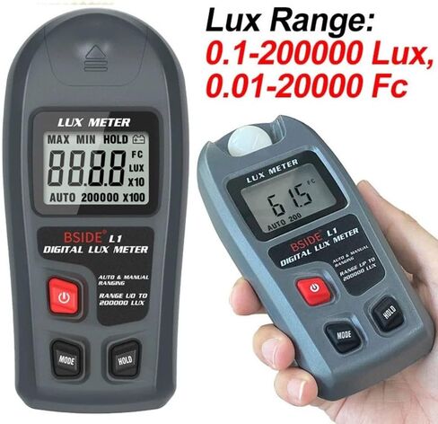Digital Lux Light Meter for Photography Grow Plants LCD Pocket Light Meter Lux/FC Measure Tester Sensor Photometer in Kuwait