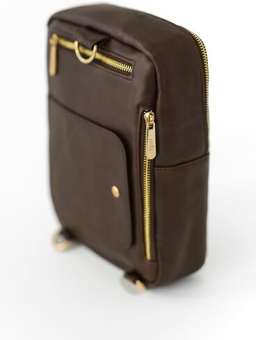 nola Diaper Bag – Backpack or Crossbody Baby Bag with Organized Storage (Espresso) in Saudi Arabia