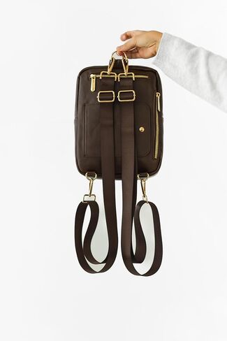 nola Diaper Bag – Backpack or Crossbody Baby Bag with Organized Storage (Espresso) in Saudi Arabia