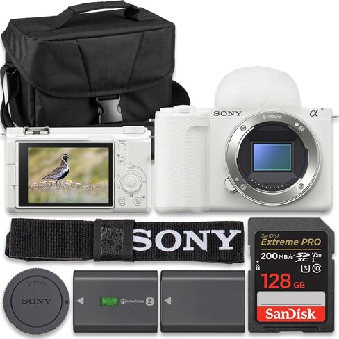 Sony Alpha ZVE10 II - كاميرا APS-C ذات العدسات القابلة للتبديل بدون مرآة - أسود - الهيكل فقط (حزمة قيمة) in Kuwait