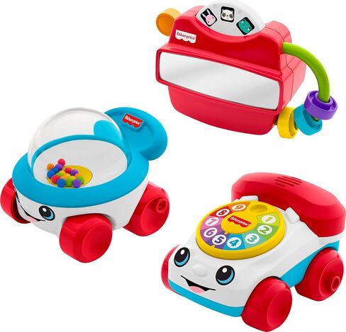 Fisher-Price Baby Toys Modern Classics Set of 3 Retro-Inspired Infant Activities for Developmental Play Ages 6+ Months in Kuwait