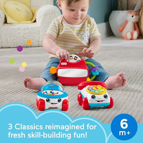 Fisher-Price Baby Toys Modern Classics Set of 3 Retro-Inspired Infant Activities for Developmental Play Ages 6+ Months in Kuwait