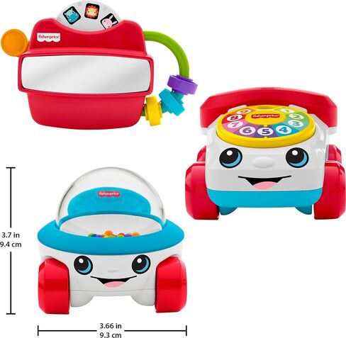 Fisher-Price Baby Toys Modern Classics Set of 3 Retro-Inspired Infant Activities for Developmental Play Ages 6+ Months in Kuwait