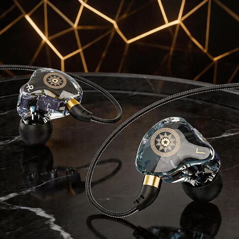 in Ear high Aesthetic Gaming Headphones with Crystal Clear Ultra-Low Frequency HiFi Headphones and high-Resolution Noise Cancelling in Ear Singer Headphones(Black) in Saudi Arabia