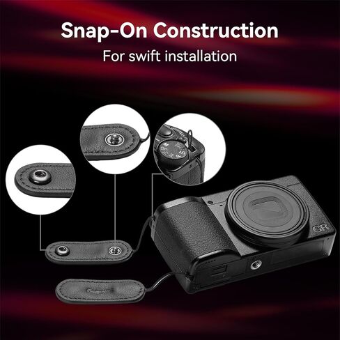 حزام إصبع الكاميرا SMALLRIG لـ Ricoh GR IV/GR IV HDF/GR IV أحادي اللون/GR III/GR II (أسود) - 5689 in Kuwait