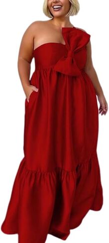 Taffeta Strapless Bow Prom Dress A-Line Ball Gown Maternity Dress Sleeveless Formal Evening Party Gown for Women in Kuwait