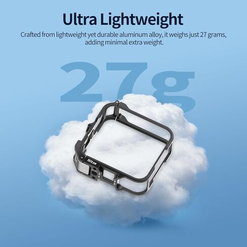 Nitze MAX2 Cage for GoPro MAX2 360 Action Camera, Aluminum Alloy Protective Cage with Built-in Cold Shoe and 1/4" Locating Hole - T-GP04A in Kuwait