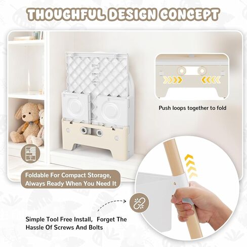 Baby High Chair 3 in 1 High Chairs for Babies and Toddlers Bear Toddler Chair Adjustable Height Highchair with Bib and Storage Bag for Baby Convenient Comfortable Feeding（Beige） in Kuwait