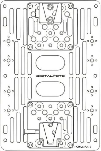 DF DIGITALFOTO نظام سترة دعم Thanos X Gimbal | جهاز تثبيت Steadicam لـ DJI RS4 Pro/RS3/RS2 | تتضمن بطارية V-Mount ولوحة توسيع جهاز الإرسال اللاسلكي للبث المباشر المستمر in Kuwait