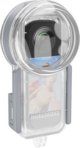 Waterproof Case Compatible with Insta 360 X5, 50 Meter Underwater Housing with PC Material, Panoramic Splicing, AR Coating, Protective Cloth Cover, Y-Shaped Base (YH-360 X5) in Saudi Arabia