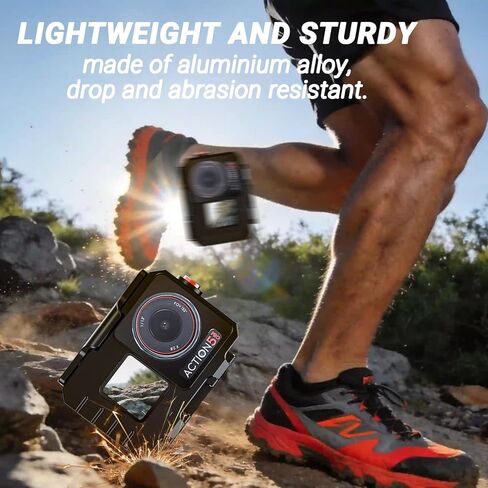 حافظة غوص من سبائك الألومنيوم OSMO Action 5 Pro، غطاء حماية مقاوم للماء تحت الماء بطول 263FT/80M لكاميرا DJI OSMO Action 5 PRO 4 3 مع ملحقات دعامة in Kuwait