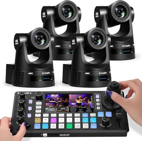 كاميرا FoMaKo 4K 60 إطارًا في الثانية NDI PTZ، تدعم إخراج NDI HX3 4K 60 إطارًا في الثانية، ومحول فيديو KC800 2 في واحد + وحدة تحكم PTZ، لجولات الدراسة والحدث المباشر أو المعسكرات الصيفية (K600NX4 + KC800) in Kuwait