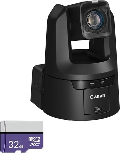 Canon CR-N500 4K NDI PTZ Camera with 15x Optical Zoom Bundle (Black) | UHD Video, NDI|HX, IP Streaming & Smooth Pan/Tilt Control | Great for Broadcast & Live Events (4839C001) + 32GB MicroSd Card in Kuwait
