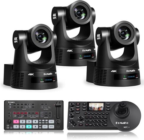 كاميرا FoMaKo 4K 60 إطارًا في الثانية NDI PTZ، تدعم إخراج NDI HX3 4K 60 إطارًا في الثانية، تكبير بصري 20x، وحدة تحكم الكاميرا KC608 Pro NDI PTZ للبث المباشر لمؤتمر الندوات الصناعية (K600NX3+M1+KC608) in Kuwait