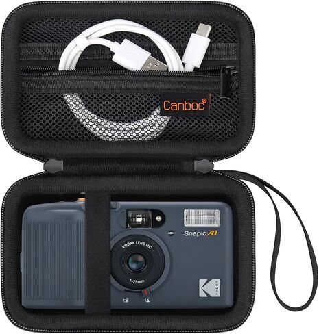 Canboc Hard Carrying Case for Canon PowerShot V1 Video Digital Camera, V1 Point and Shoot Vlogging Camera Bag, Mesh Pocket fits USB Cable, Blue(Case Only) in Saudi Arabia
