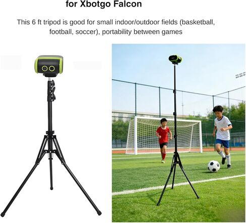 حامل ثلاثي Fotoleey بطول 6 أقدام لـ Xbotgo Falcon/Chameleon/Lights/Camera، لنظام التصوير الرياضي للتتبع التلقائي بالذكاء الاصطناعي، مطوي 50 سم، مع حقيبة حمل in Kuwait