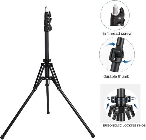 حامل ثلاثي Fotoleey بطول 6 أقدام لـ Xbotgo Falcon/Chameleon/Lights/Camera، لنظام التصوير الرياضي للتتبع التلقائي بالذكاء الاصطناعي، مطوي 50 سم، مع حقيبة حمل in Kuwait
