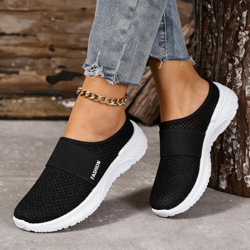 Women's Arch Support Mesh Mules,Lightweight Comfort Breathable Closed Toe Orthopedic Casual Walking Slide Clogs in Saudi Arabia