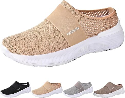 Women's Arch Support Mesh Mules,Lightweight Comfort Breathable Closed Toe Orthopedic Casual Walking Slide Clogs in Saudi Arabia