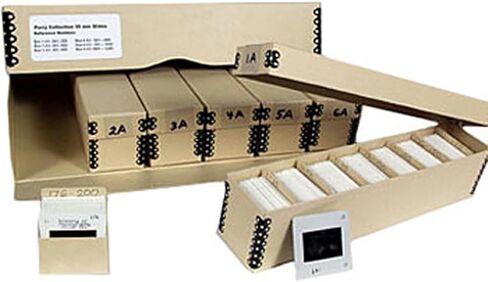 35mm Slide Storage File System, Includes 48 Slide Trays, 6 Slide Boxes, 50 Slide Dividers Master Box, Tan in Kuwait