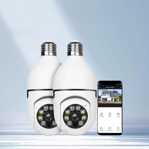 2Pack WiFi 1080P HD Night Vision Camera for Remote Surveillance Indoor Security Camera for Baby Monitor Dog Camera W/2-Way Audio Siren Motion Detection Cloud & TF Card Storage White in Kuwait