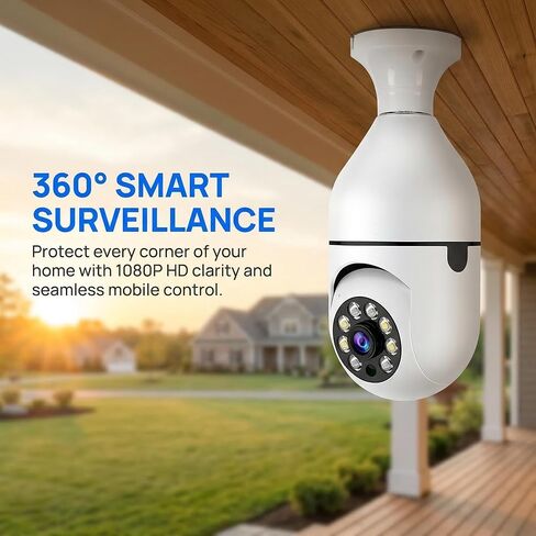 2Pack WiFi 1080P HD Night Vision Camera for Remote Surveillance Indoor Security Camera for Baby Monitor Dog Camera W/2-Way Audio Siren Motion Detection Cloud & TF Card Storage White in Kuwait