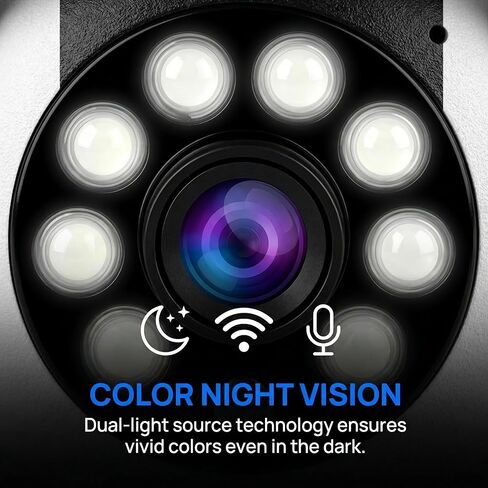 2Pack WiFi 1080P HD Night Vision Camera for Remote Surveillance Indoor Security Camera for Baby Monitor Dog Camera W/2-Way Audio Siren Motion Detection Cloud & TF Card Storage White in Kuwait