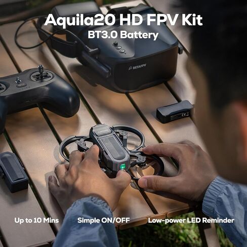 مجموعة BETAFPV Aquila20 HD FPV مع كاميرا 1080 بكسل، تثبيت الارتفاع، وظيفة DVR، VTX رقمي P1 عالي الدقة مدمج، 3 أوضاع مدعومة، نظام الدفع 2S وحدة تحكم عن بعد بدون طيار كوادكوبتر للمبتدئين FPV in Kuwait