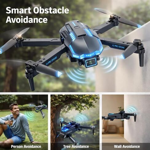 Drone with Camera 1080P with Brushless Motor Mini Drone for Beginner, Long Fly Time, One Key Start, Headless Mode, 2 Batteries, RC Quadcopter Helicopter Toy Gifts for Teen Boys and Girls in Kuwait