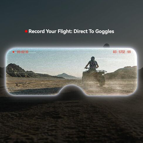 نظارات BETAFPV VR04 FPV مع وظيفة DVR 5.8G 48CH 4.3 بوصة 800 * 480px NTSC/PAL، بطارية مدمجة 2000 مللي أمبير في الساعة، تدعم التسجيل وإعادة التشغيل، متوافقة مع طائرة بدون طيار FPV مثل طائرة بدون طيار من سلسلة Cetus Meteor Air Pavo in Kuwait
