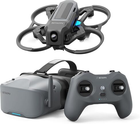 BETAFPV Aquila20 FPV Kit مع ارتفاع ثابت، جهاز إرسال راديو LiteRadio 4 SE، VR04 FPV Goggles DVR مدعوم، 3 أوضاع 2S نظام الدفع بدون طيار RTF للمبتدئين FPV يطير داخليًا وخارجيًا in Kuwait