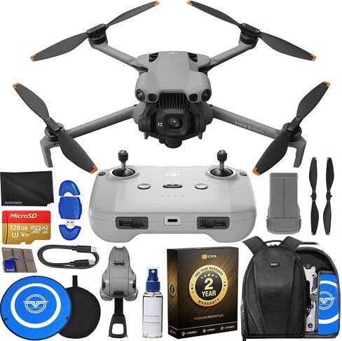DJI Mini 5 Pro مع جهاز تحكم RC-N3، طائرة بدون طيار 4K خفيفة للغاية وقابلة للطي مع كاميرا، استشعار العوائق متعدد الاتجاهات، ActiveTrack 360 درجة، دوران انحراف 225 درجة، حزمة نقل 20 كم مع بطاقة ذاكرة 128 جيجابايت، ضمان CPS لمدة عامين + مجموعة طيار in Kuwait