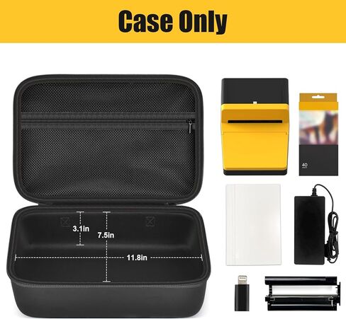 حافظة Kodak Dock ERA Plus، حقيبة تخزين واقية لطابعة الصور الفورية 4x6، خراطيش الحبر وملحقاتها، حقيبة محمولة مقاومة للمصورين والمسافرين (صندوق فقط) in Kuwait