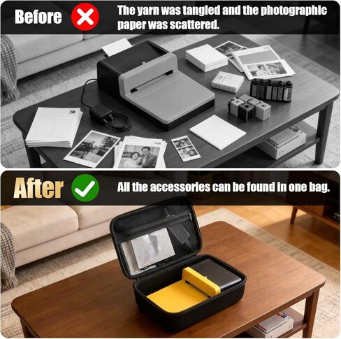 حافظة Kodak Dock ERA Plus، حقيبة تخزين واقية لطابعة الصور الفورية 4x6، خراطيش الحبر وملحقاتها، حقيبة محمولة مقاومة للمصورين والمسافرين (صندوق فقط) in Kuwait