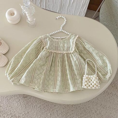 Colorful Childhood Toddlers Girls Lace Blouses Embroidered Casual Shirts | Baby girls Puff Sleeve Ruched Tops Autumn fashion Blouses in Saudi Arabia