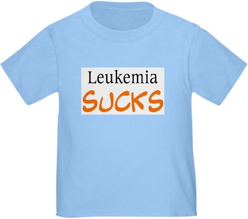 تي شيرت CafePress Leukemia Sucks للأطفال الصغار، تي شيرت لطيف برسومات للأطفال الصغار، 100% قطن in Kuwait