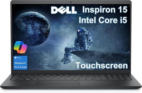 Dell 15 Touchscreen Laptop (15.6" FHD LED, Intel 10-Core i5-1334U (> i7-1255U), 16GB RAM, 512GB SSD) for Business & Home & Student, Anti-Glare, Fast Charge, Webcam, Win 11 Pro in S Mode w/ Copilot in Saudi Arabia