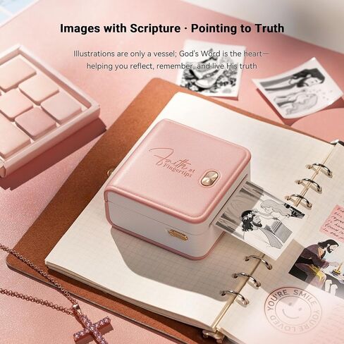 FaithTag Bible Study Mini Printer F21 Kit with 3 Rolls of 2" Transparent Stickers in Kuwait