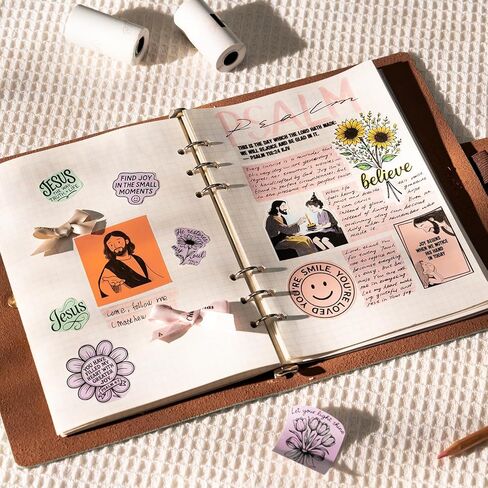 FaithTag Bible Study Mini Printer F21 Kit with 3 Rolls of 2" Transparent Stickers in Kuwait
